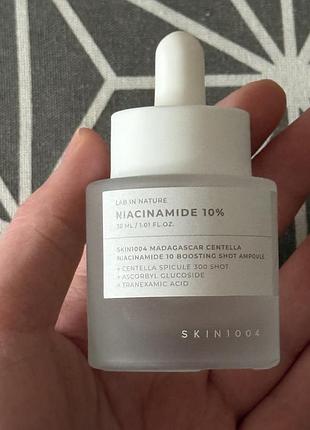 Skin1004 madagascar centella niacinamide 10 boosting shot ampoule (ампула-бустер з ніацинамідом)