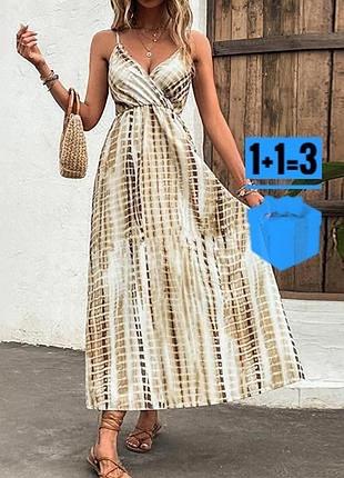 Довга сукня в абстрактний принт shein xl