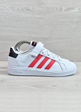 Дитячі білі повсякденні кросівки на липучці adidas оригінал, розмір 34