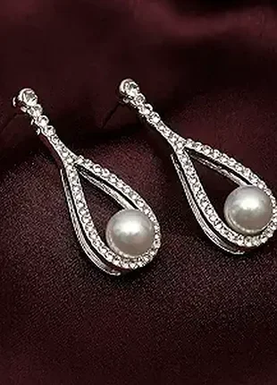 Серьги покрытие серебро 925
