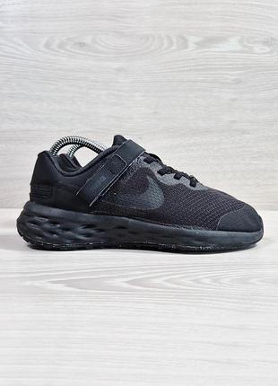 Чорні спортивні кросівки на липучці nike revolution 6 flyease оригінал, розмір 36