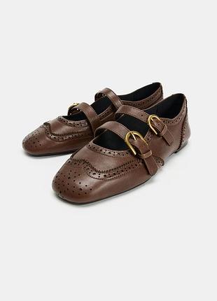 Шкіряні балетки zara