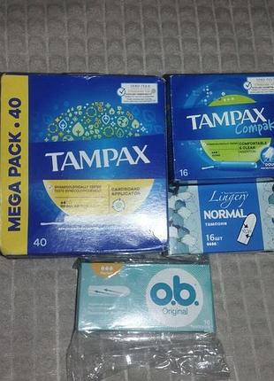Тампоны o.b. original normal, lingery, tampax