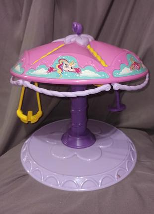 Карусель для интерактивных обезьянок fingerlings, игровой набор wowwee fingerlings twirl-a-whirl carousel playset,