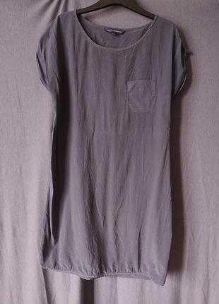 Базовое шелковое платье-футболка french connection (100% washed silk) — 38 / m