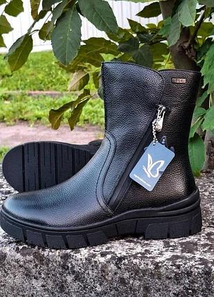 Жіночі шкіряні утеплені черевики німецького бренду caprice, 37р.
