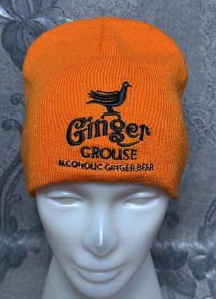 Спортивная шапка бини one size размер убийственная вязаная ginger grouse мерч стиль gormcore terrace wear зимняя мужская унисекс головные уборы