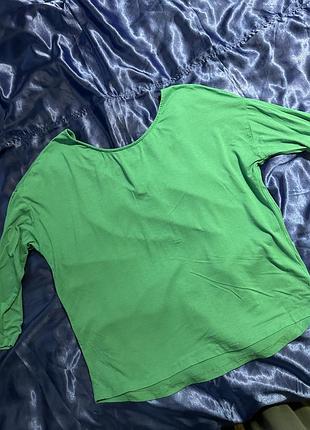 Бірюзовий лонгслив з переплетенням на спині women only xl