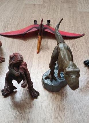 Лот оригінальних фігурок динозаврів schleich, kinder maxi, zuru, simba