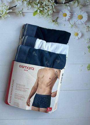 Мужские синие трусы боксеры livergy (3 шт), размер xl