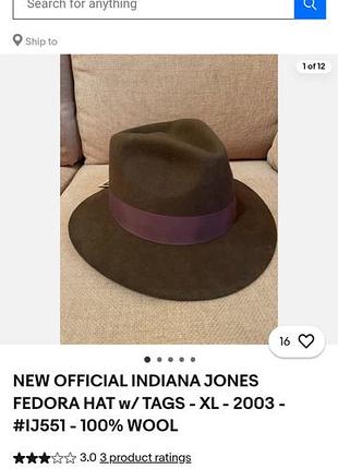 Капелюх федора indiana jones s