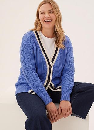 Оверсайз кардиган с шерстью в составе от marks &amp; spencer.
