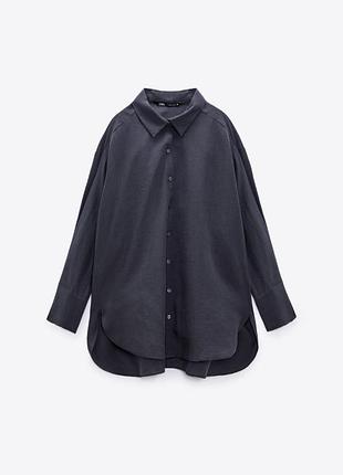 Блузка сорочка zara оверсайз