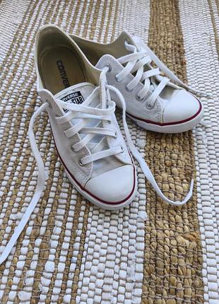 Низкие белые кеды converse chuck taylor all star ox (модель optical white) eu 37,5