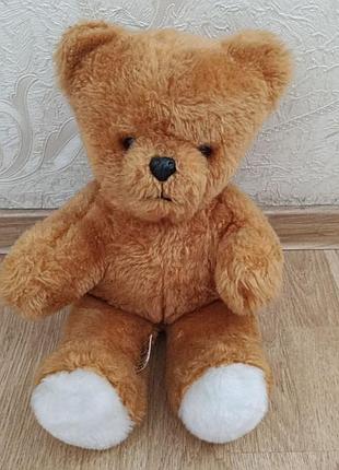 Вінтажний колекційний ведмедик real soft toys (англія, 1970-80-ті), 36 см