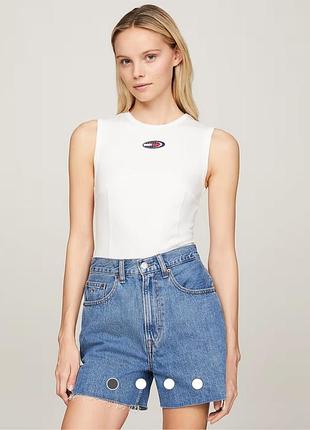Оригінальний боді, бодік tommy hilfiger без рукавів з логотипом
