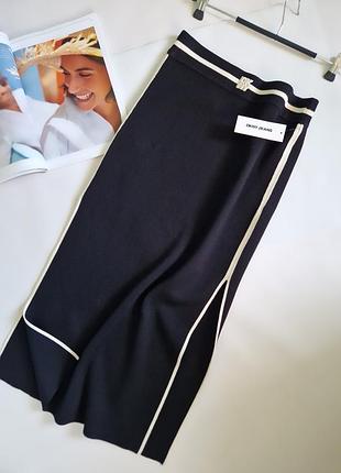 Dkny юбка трикотаж с разрезами р. с оригинал новая