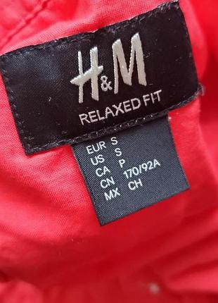 Чоловіча літня сорочка h&m relaxed fit коралова розмір s / 46 3