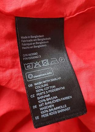 Чоловіча літня сорочка h&m relaxed fit коралова розмір s / 46 4
