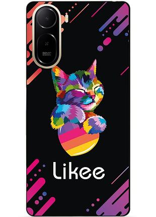 Силіконовий чохол бампер для xiaomi poco c81 pro з малюнком likee лайки