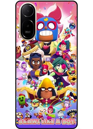 Силиконовый чехол бампер для xiaomi poco c81 pro с рисунком brawl like a boy бравл