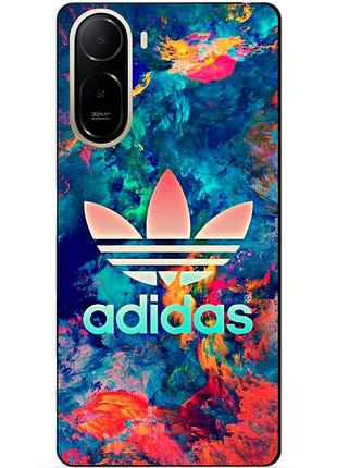 Силіконовий чохол бампер для xiaomi poco c81 pro з малюнком адідас