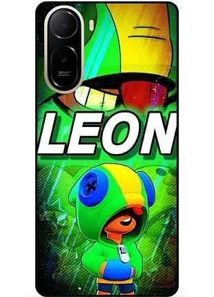 Силиконовый бампер чехол для xiaomi poco c81 pro с рисунком леон бравл силовая лига leon brawl