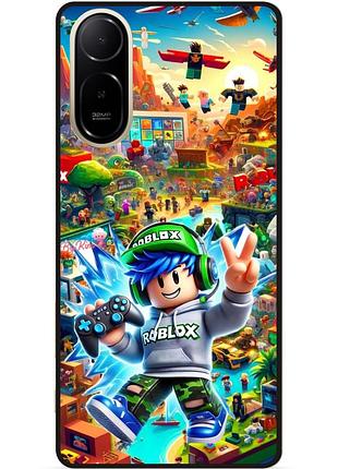 Чехол силиконовый бампер для xiaomi poco c81 pro с рисунком roblox игра роблокс