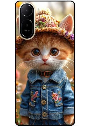Силіконовий бампер чохол для xiaomi poco c81 pro з малюнком котики