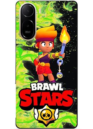 Чехол силиконовый бампер для xiaomi poco c81 pro с героем бравл амбер brawl