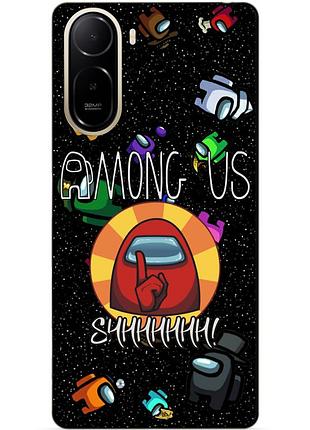 Силіконовий чохол бампер для xiaomi poco c81 pro з малюнком among us амонг ас
