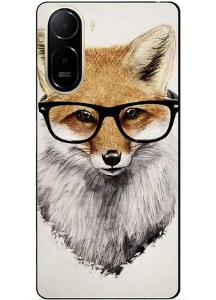 Силіконовий чохол бампер для xiaomi poco c81 pro з малюнком лиса