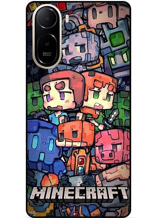 Чехол силиконовый бампер для xiaomi poco c81 pro игра minecraft майнкрафт