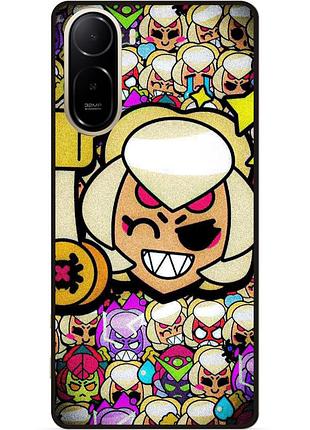 Силіконовий чохол бампер для xiaomi poco c81 pro стікери бравл чарли brawl
