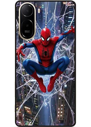 Чехол силиконовый бампер для xiaomi poco c81 pro с рисунком spider man человек паук майлз моралес