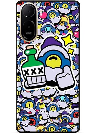 Силіконовий чохол бампер для xiaomi poco c81 pro стікери бравл барли brawl
