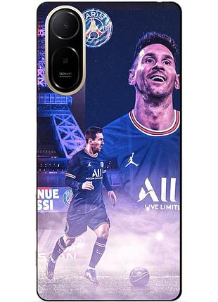 Силіконовий чохол бампер для xiaomi poco c81 pro з малюнком messi psg мессі