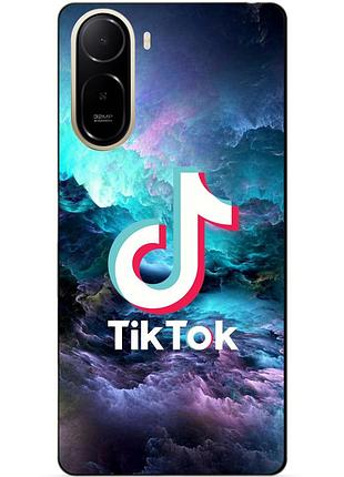 Силіконовий чохол бампер для xiaomi poco c81 pro з малюнком tik tok тік ток