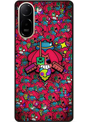 Силиконовый бампер чехол для xiaomi poco c81 pro стикеры бравл джуджу brawl