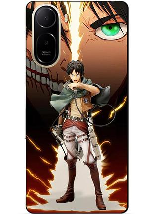 Чехол силиконовый бампер для xiaomi poco c81 pro с рисунком атака титанов attack on titan