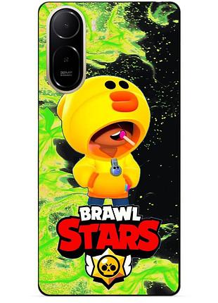 Чехол силиконовый бампер для xiaomi poco c81 pro с героем бравл леон утка brawl