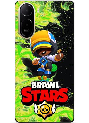 Силіконовий бампер чохол для xiaomi poco c81 pro з героєм бравл леон финалист brawl