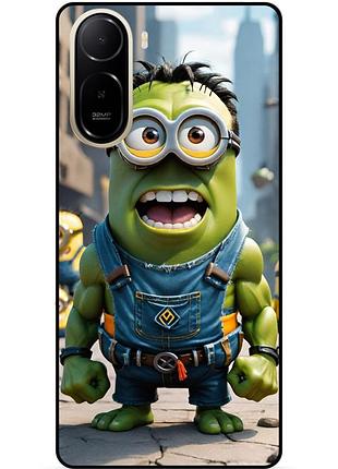 Чехол силиконовый бампер для xiaomi poco c81 pro с рисунком миньон халк minion