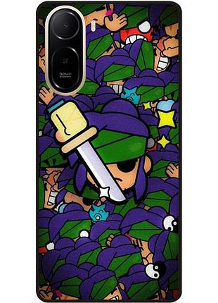 Силиконовый бампер чехол для xiaomi poco c81 pro стикеры бравл кэндзи brawl