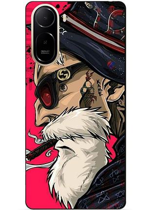 Силіконовий чохол бампер для xiaomi poco c81 pro з малюнком дід хіпстер