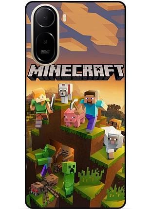 Силіконовий чохол бампер для xiaomi poco c81 pro з малюнком minecraft майнкрафт