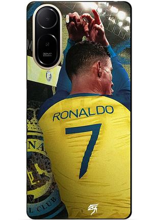 Силіконовий чохол бампер для xiaomi poco c81 pro з малюнком ronaldo аль наср роналдо