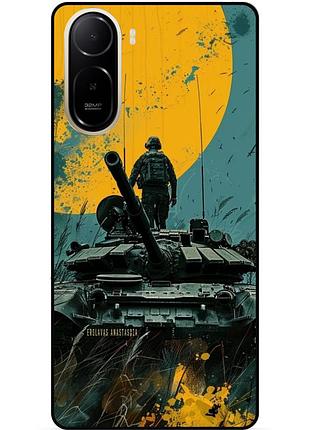 Чехол силиконовый бампер для xiaomi poco c81 pro с рисунком зсу украина воин