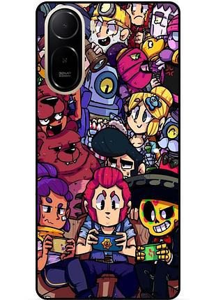 Силіконовий чохол бампер для xiaomi poco c81 pro з картинкою brawl силова ліга нокаут бравл леон ворон