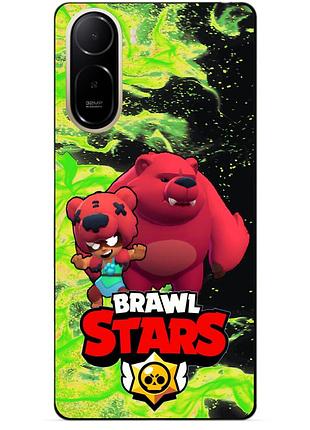 Силіконовий бампер чохол для xiaomi poco c81 pro з героєм бравл ніта ведмедик brawl